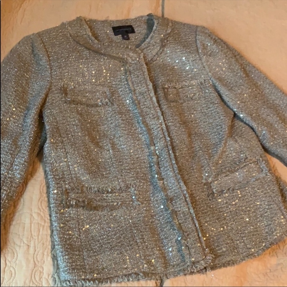 Gold boucle blazer